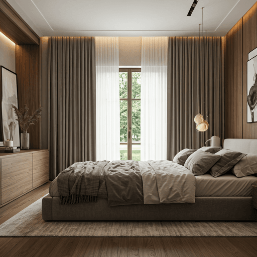 Luxury bedroom with city views