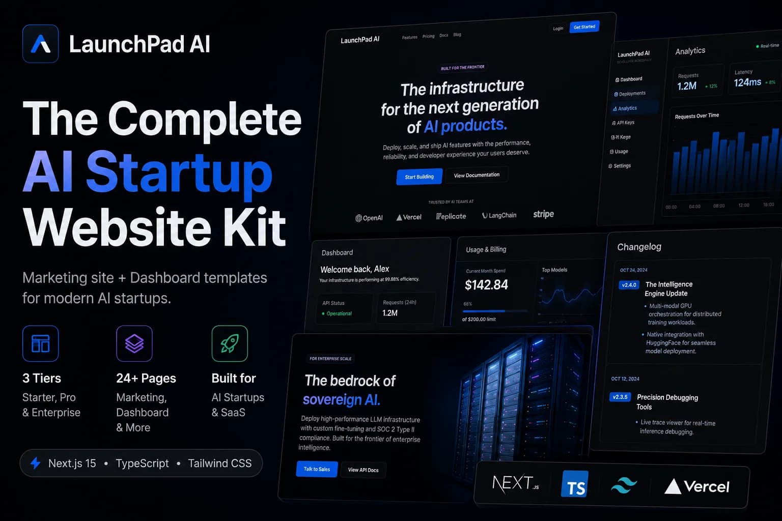 LaunchPad AI desktop mockup